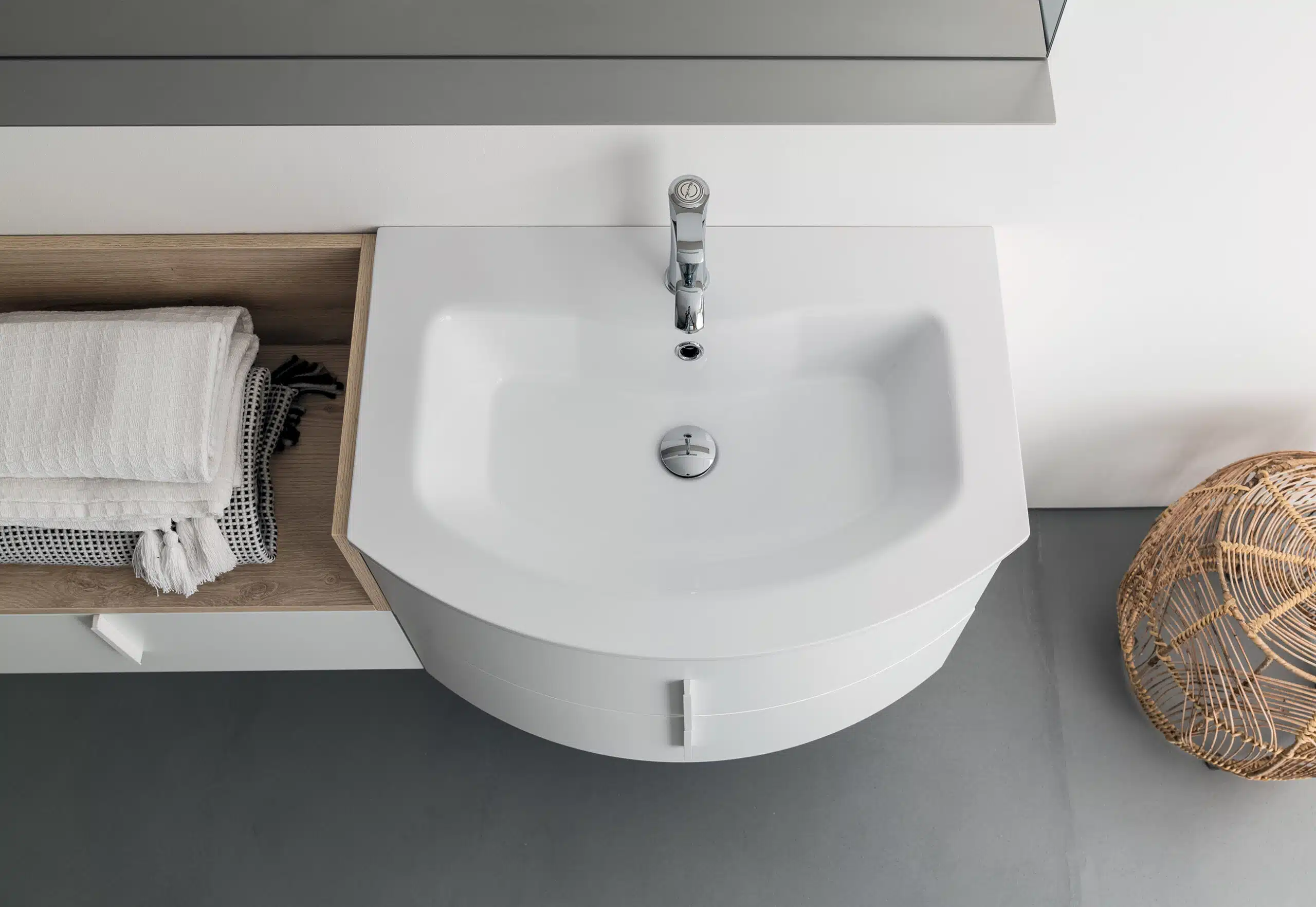 Mobile Bagno Design Curvo COMPAB Versus L.141 cm - BD026 A600 - immagine 4