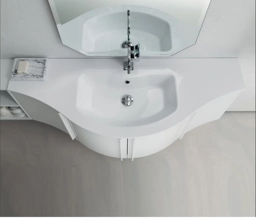 Mobile Bagno Design Curvo COMPAB Versus L.176 - Made in Italy - foto 1