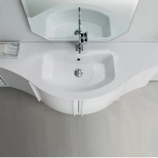 Mobile Bagno Design Curvo COMPAB Versus L.176 - Made in Italy