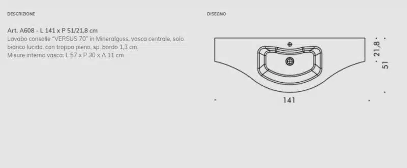 Mobile Bagno Design Curvo COMPAB Versus L.176 - Made in Italy - foto 5