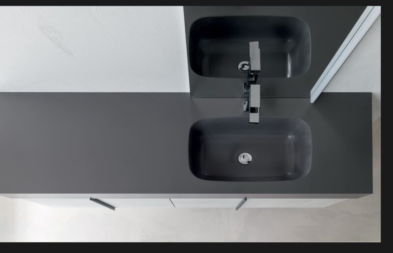 Compab B201 BD007 - Mobile arredo bagno design L 156 x P 51 cm - immagine 3
