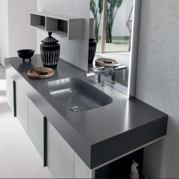 Compab B201 BD007 - Mobile arredo bagno design L 156 x P 51 cm