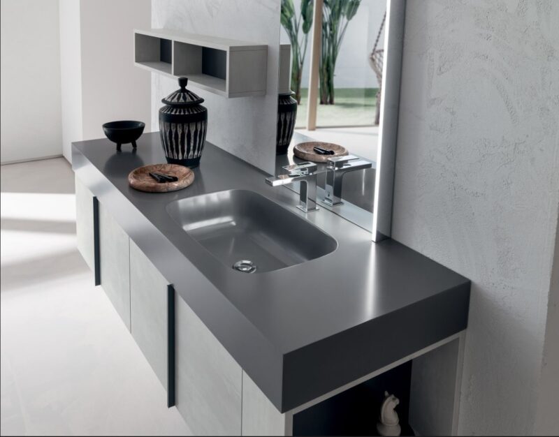 Compab B201 BD007 - Mobile arredo bagno design L 156 x P 51 cm
