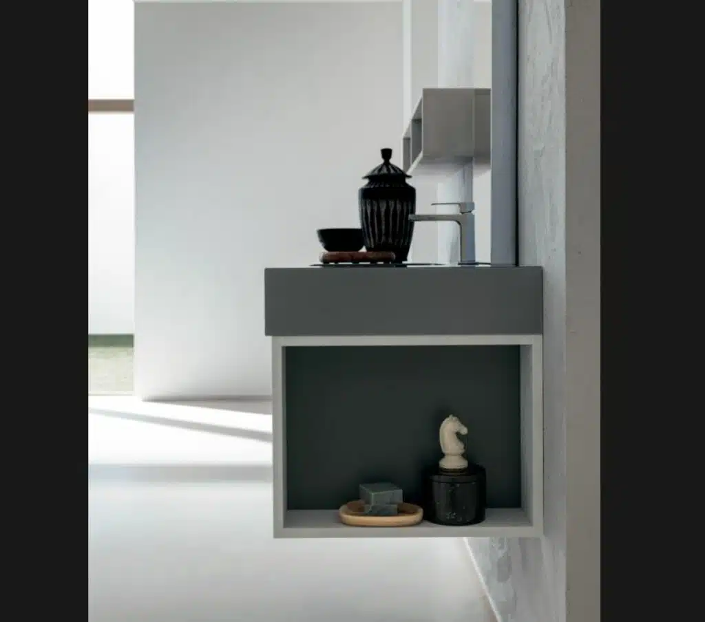 Compab B201 BD007 - Interno cassetto mobile bagno L 156 cm. Organizzazione interna per accessori, arredo funzionale.