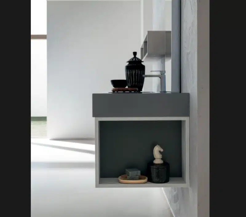 Compab B201 BD007 - Interno cassetto mobile bagno L 156 cm. Organizzazione interna per accessori, arredo funzionale.