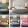 Imperial - Letto rotondo matrimoniale con lavorazione Capitonnè e materasso tondo incluso - immagine 6