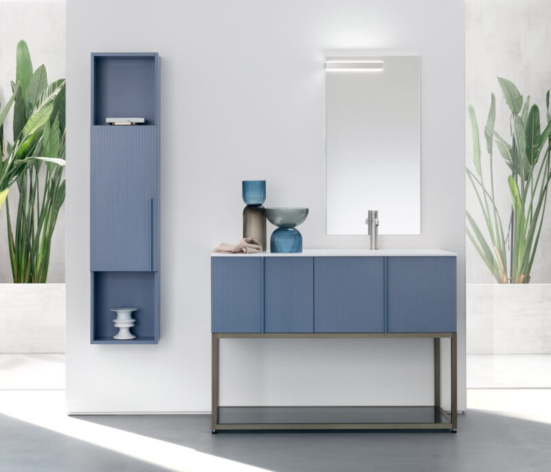 BD013 - Mobile arredo bagno design L.120.5 cm personalizzabile COMPAB