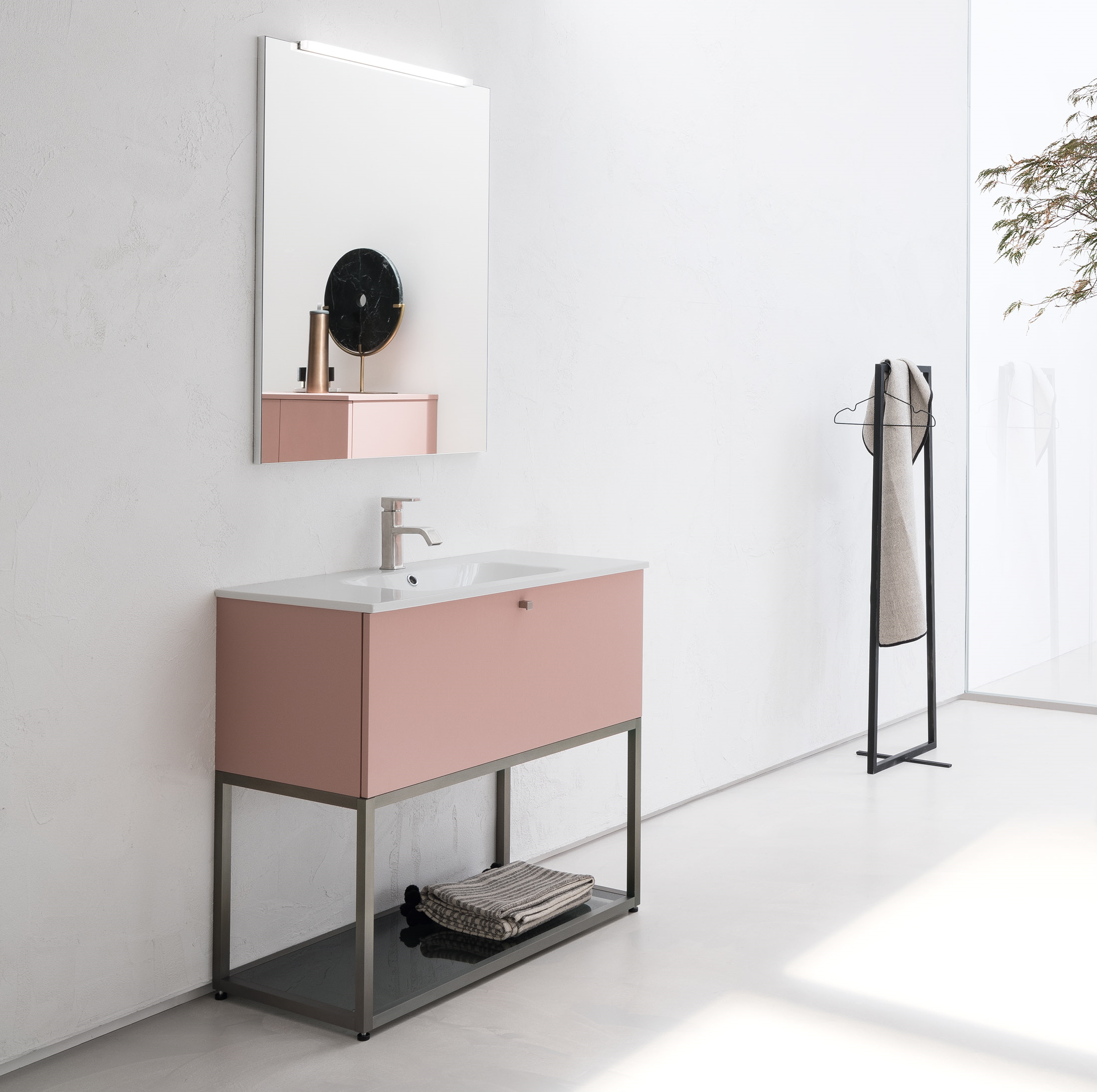 Set bagno Comfivo E105 (Nero + Grafite) - Mobili da bagno