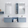BD016 - Mobile arredo bagno doppio lavabo L.171x46 cm personalizzabile COMPAB