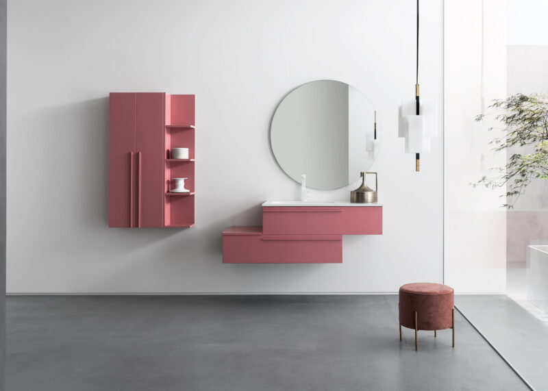 BD017 - Mobile arredo bagno design L.141x51,5 cm personalizzabile COMPAB - immagine 6