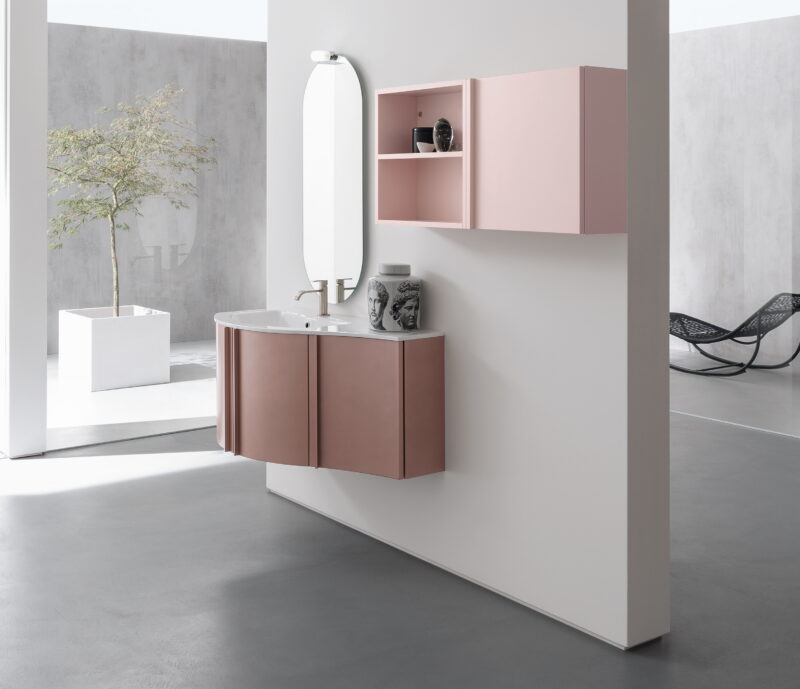 BD025 A609 Versus – Mobile bagno curvo stondato L.106 cm personalizzabile COMPAB - immagine 4