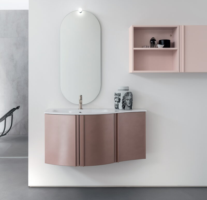 BD025 A609 Versus – Mobile bagno curvo stondato L.106 cm personalizzabile COMPAB - immagine 2