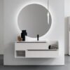 BD029 - Mobile arredo bagno doppio lavabo L.141x51.5 cm personalizzabile COMPAB