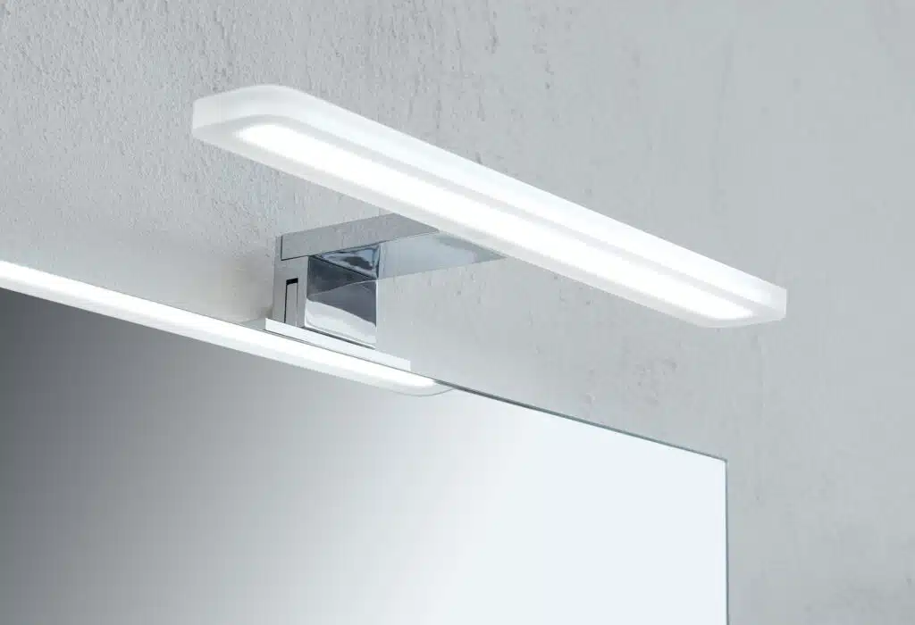 BD016 - Mobile bagno COMPAB doppio lavabo L.171cm, vista laterale. Profondità e finiture personalizzabili per interior design.