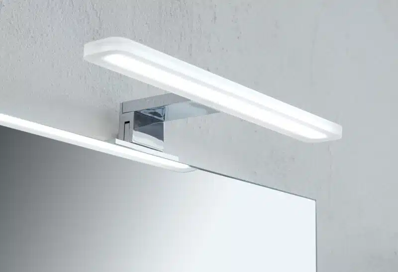 BD016 - Mobile bagno COMPAB doppio lavabo L.171cm, vista laterale. Profondità e finiture personalizzabili per interior design.