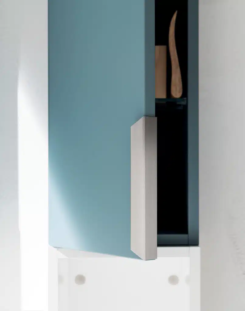 BD014 - Mobile bagno design Compab L.88cm personalizzabile, vista frontale, stile moderno
