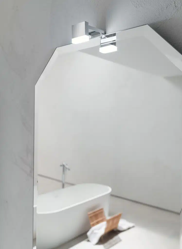 BD014 - Mobile arredo bagno design Compab L.88cm, ante personalizzabili, dettaglio finitura