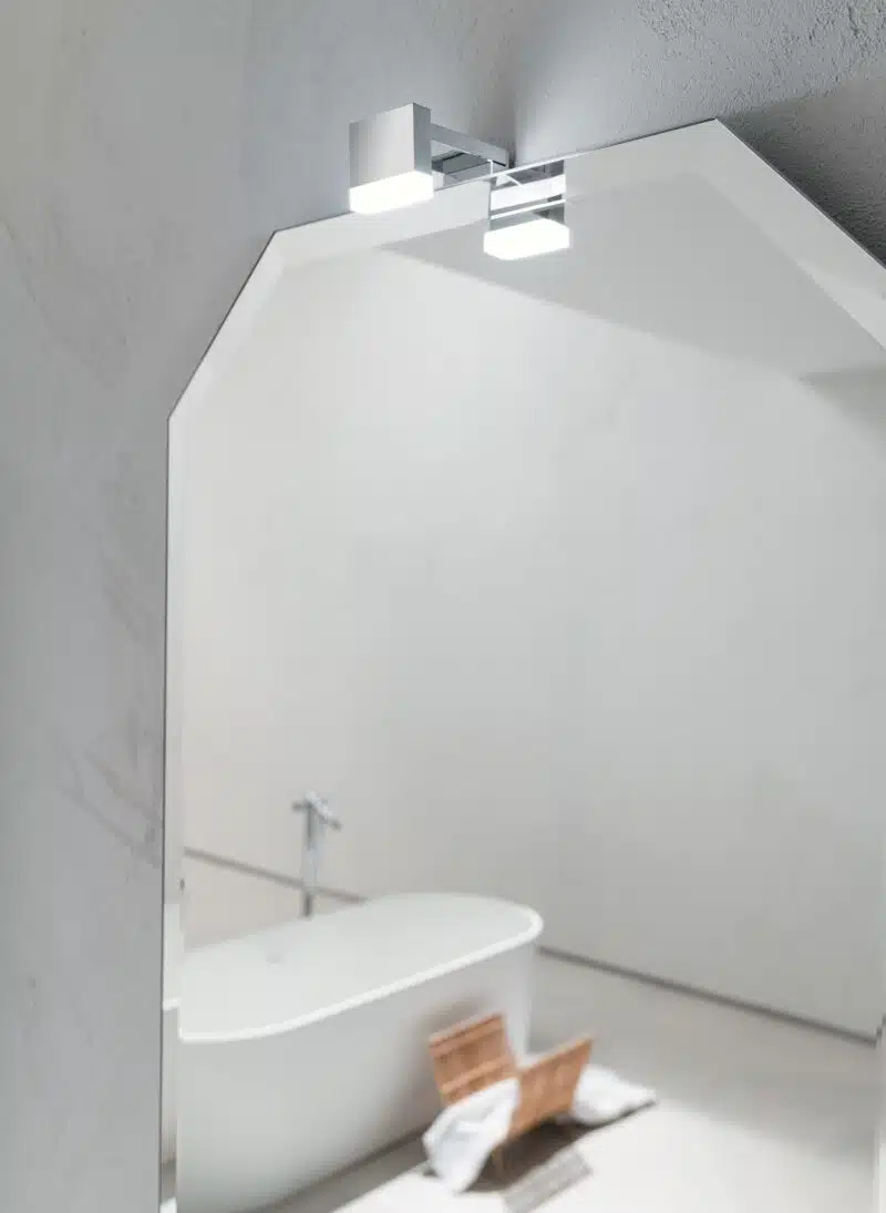 BD014 - Mobile arredo bagno design Compab L.88cm, ante personalizzabili, dettaglio finitura