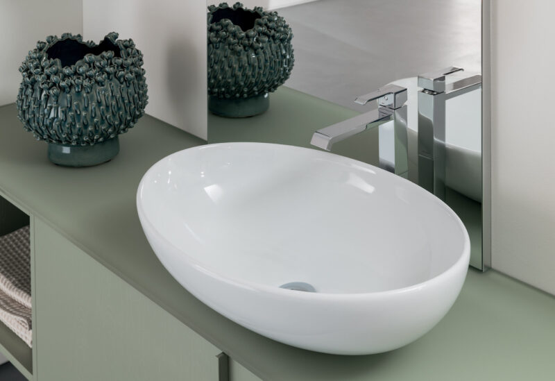 COMPAB BD012 - Mobile arredo bagno design L.181x46 cm personalizzabile - immagine 3