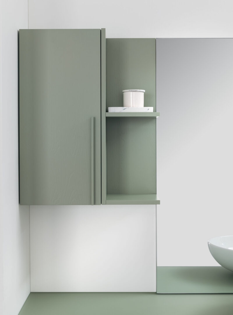 COMPAB BD012 - Mobile arredo bagno design L.181x46 cm personalizzabile - immagine 4
