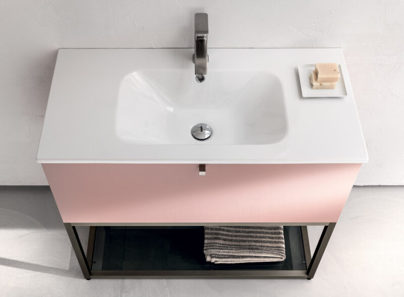 BD015 - Mobile arredo bagno design L.96x46.5 cm personalizzabile COMPAB - immagine 3