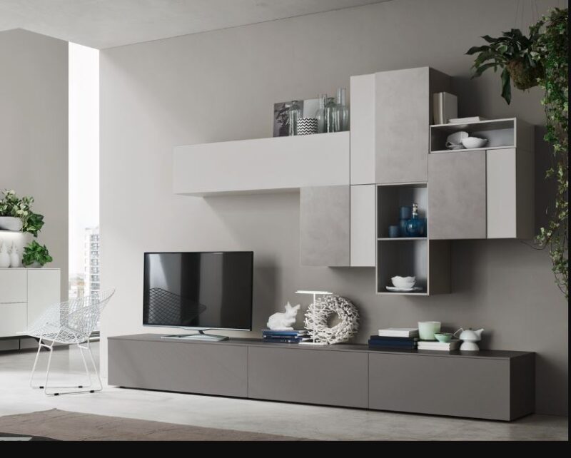 Seta SU2212 - Mobile soggiorno moderno componibile L 299,4 cm MARONESE ACF