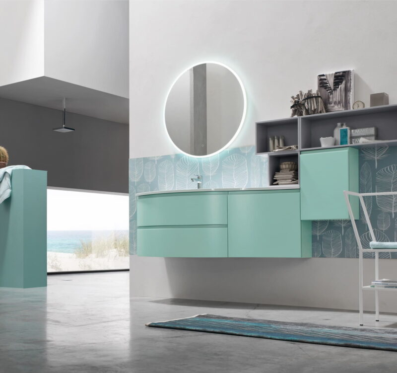 Arcom SOUL 11 - Mobile da Bagno Curvo stondato L 136 cm - immagine 2