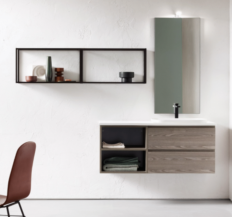 Compab BG002 - Mobile da bagno con piano in ceramica L.121 cm - immagine 2