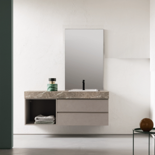 Compab BG004 - Mobile da bagno con Top design L.156 cm