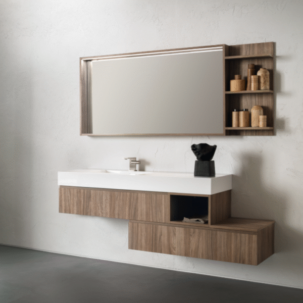 COMPAB BG010 - Mobile da bagno design L.176 cm con piano integrato
