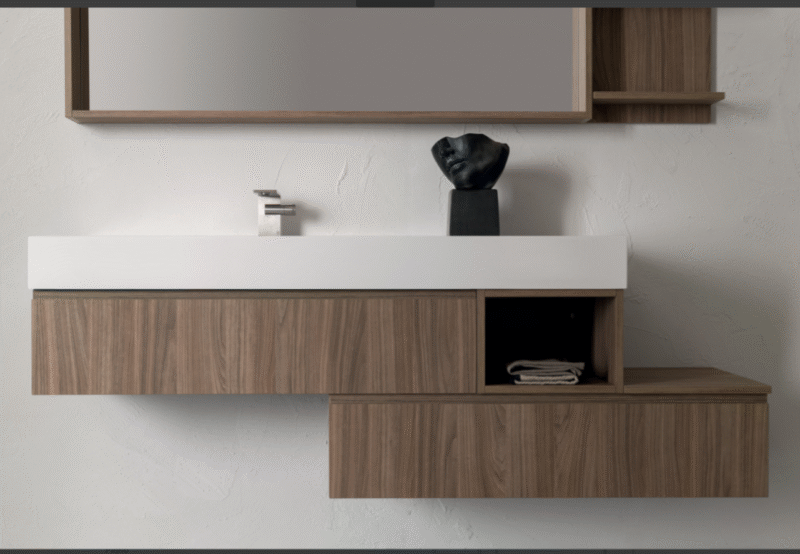 COMPAB BG010 - Mobile da bagno design L.176 cm con piano integrato - immagine 2