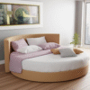 Ring Lord - Letto rotondo matrimoniale con testiera curva materasso tondo 220 incluso - immagine 2