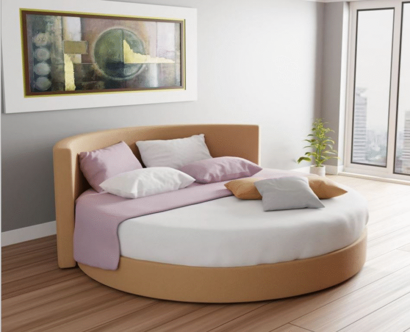 Ring Lord - Letto rotondo matrimoniale con testiera curva materasso tondo 220 incluso - immagine 2