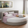 Ring Lord - Letto rotondo matrimoniale con testiera curva materasso tondo 220 incluso - immagine 3