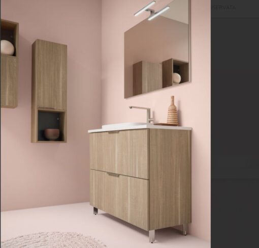 Mobile arredo bagno design UP007 COMPAB L.96 cm personalizzabile