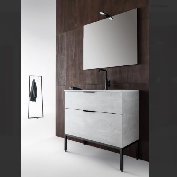 Mobile arredo bagno Compab BG41 con lavabo e specchiera