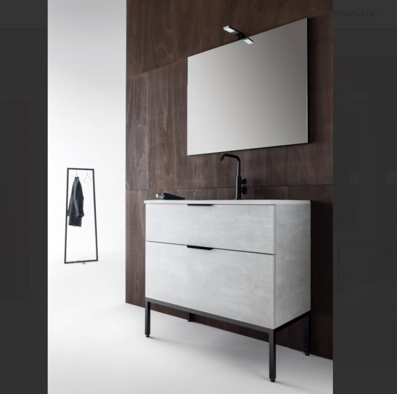 Mobile arredo bagno Compab BG41 con lavabo e specchiera