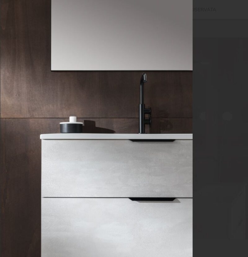 UP012- Mobile arredo bagno design a terra L.96 cm personalizzabile COMPAB - immagine 3