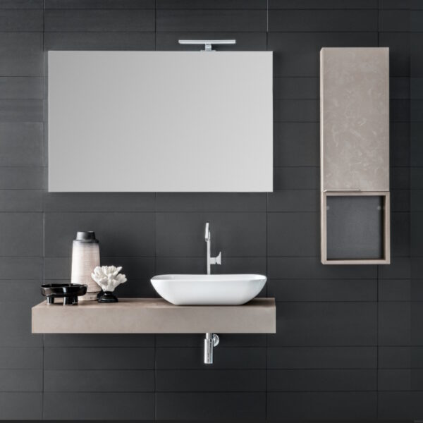 Compab UP023- Mobile arredo bagno Mensola L.121 cm personalizzabile