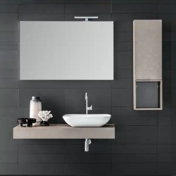 Compab UP023 mobile bagno L.121 cm personalizzabile – vista frontale, design moderno