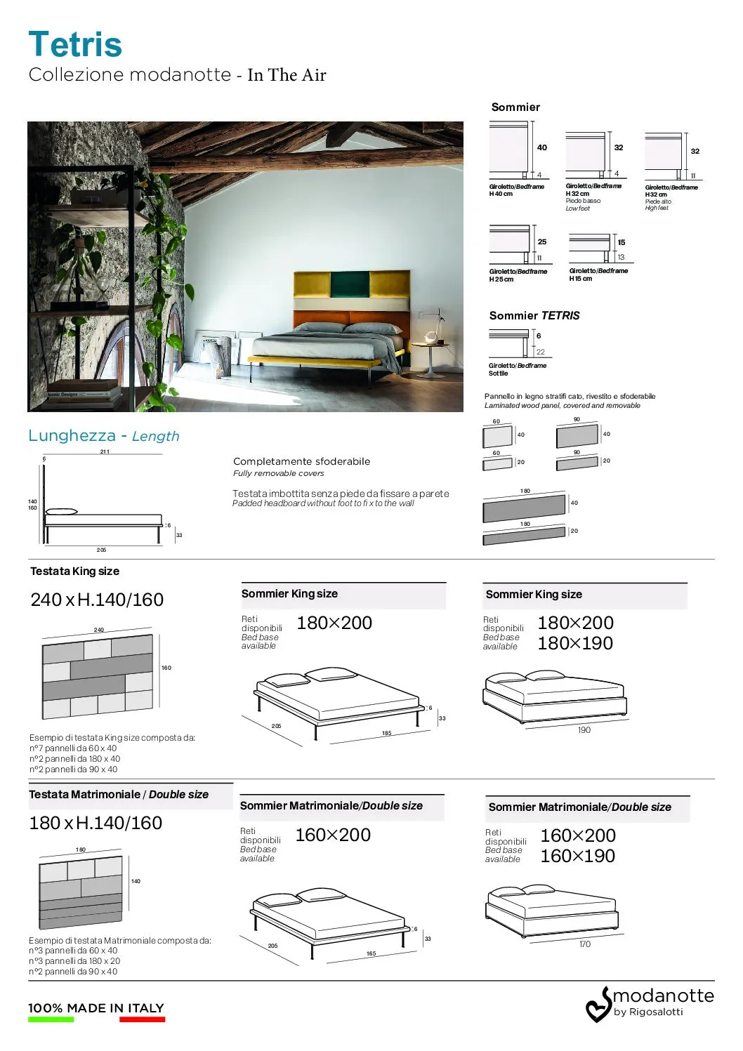 Letto Matrimoniale Tetris RigoSalotti - Design Moderno e Modulare - immagine 4