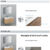 Syntesi P.46,5 cm - Mobile Bagno Doppio Lavabo da L.121 CM Azzurra Baxar - immagine 6