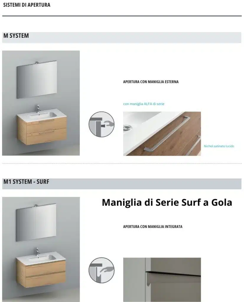 Baxar Slim Mobile Bagno – texture finitura mobile, materiale resistente e facile da pulire