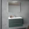 Slim P.46,5 cm - Mobile Bagno Completo da 61 fino a 121 cm incluso Lavabo Ceramica+Specchio+Luce Led