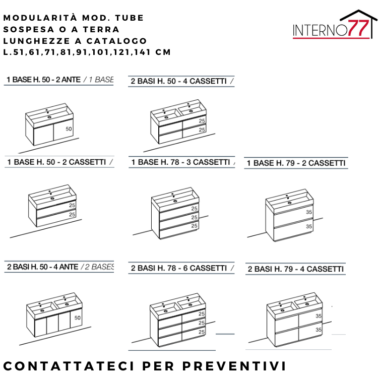 Modularita serie tube sospesa o a terra 2