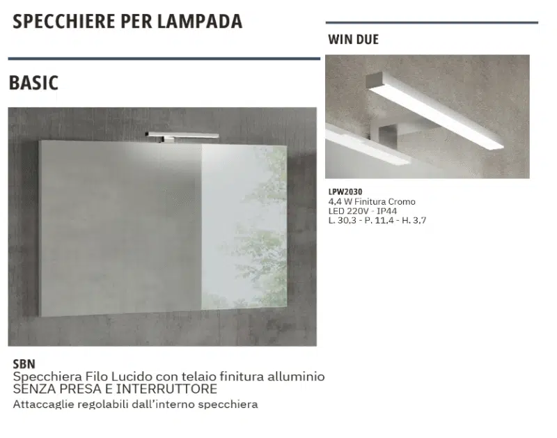 Mobile Bagno Completo Baxar Slim – ambientazione bagno contemporaneo, complementi d'arredo abbinati