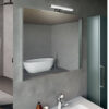 Syntesi P.46,5 cm - Mobile Bagno Doppio Lavabo da L.121 CM Azzurra Baxar - immagine 7
