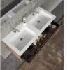 Syntesi P.46,5 cm - Mobile Bagno Doppio Lavabo da L.121 CM Azzurra Baxar - immagine 3