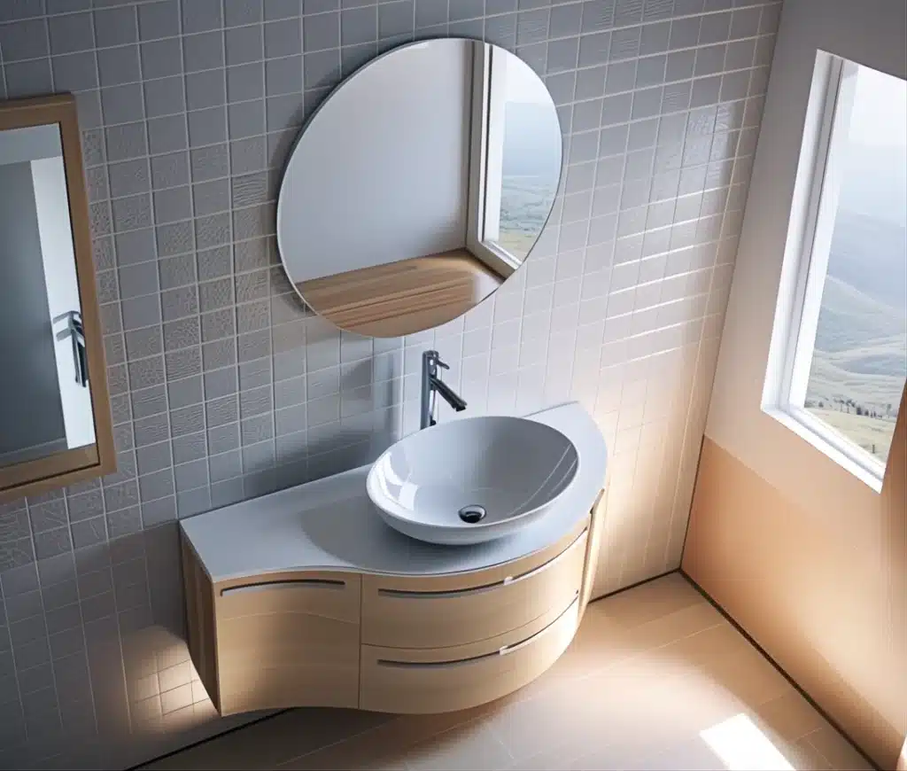 Arcom Mobile Bagno Curvo L.125,5 cm - Design Personalizzabile - foto 1