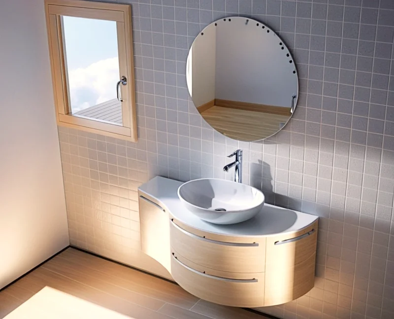 Arcom Bagno Curvo L.125,5 cm Personalizzabile per Lavabo Appoggio - immagine 2